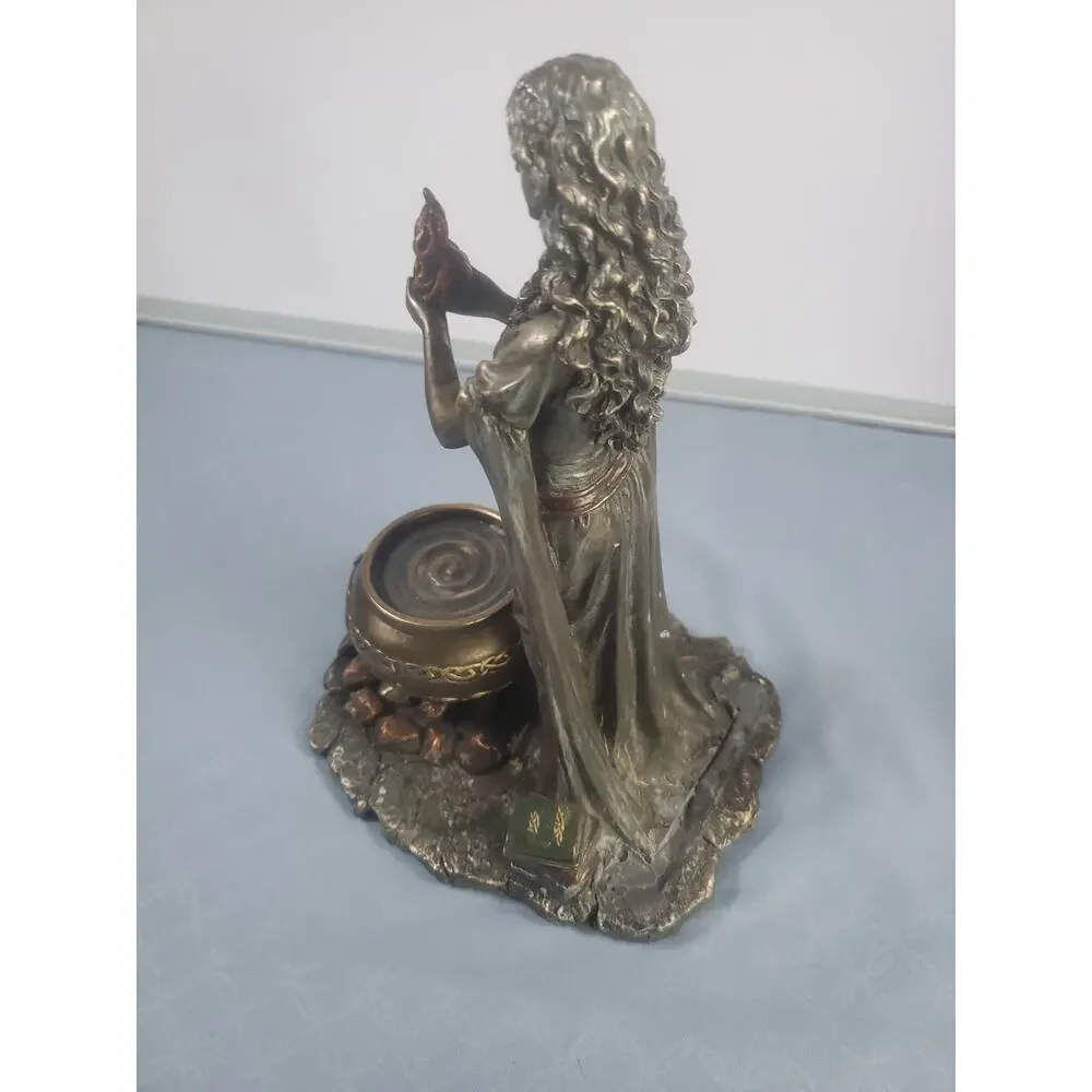 Brigid Goddess Statue: Cold Cast Bronze Finish, Hearth and Home Decor